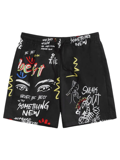 A cross-border 2023 new cartoon 3D beach pants casual loose men&#039;s 3D shorts digital printed beach pants