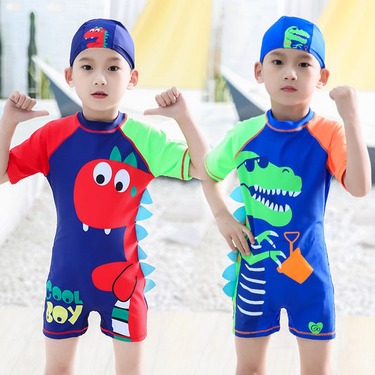 A children's swimsuit, boys one-piece small, medium, and large children's swimsuit, cute baby Korean version quick drying cartoon 2023 swimsuit