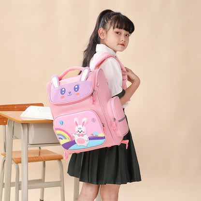 A Wholesale of 2024 new primary school school student backpacks, girls and children's suitcase, boys detachable drag cartoon