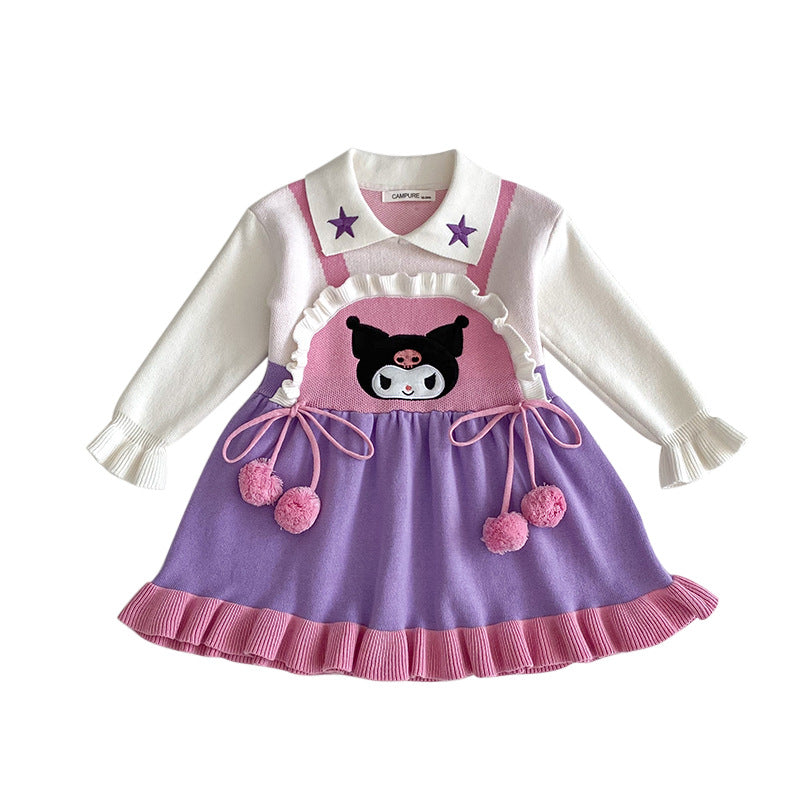 A Kulomie clothes girls princess dress autumn and winter new baby girl Lolita dress little girl birthday clothes