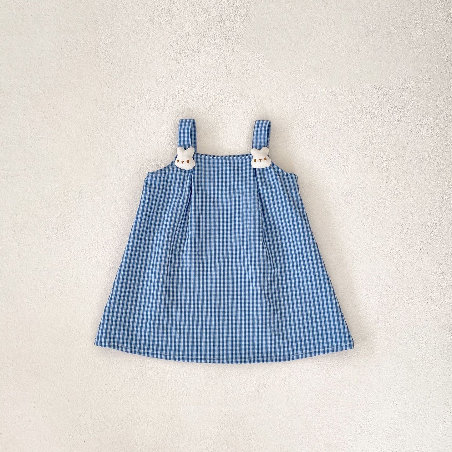 Vestido de verano con falda acampanada y tirantes con dibujos de conejos para niñas de 0 a 3 años, estilo ins2024 