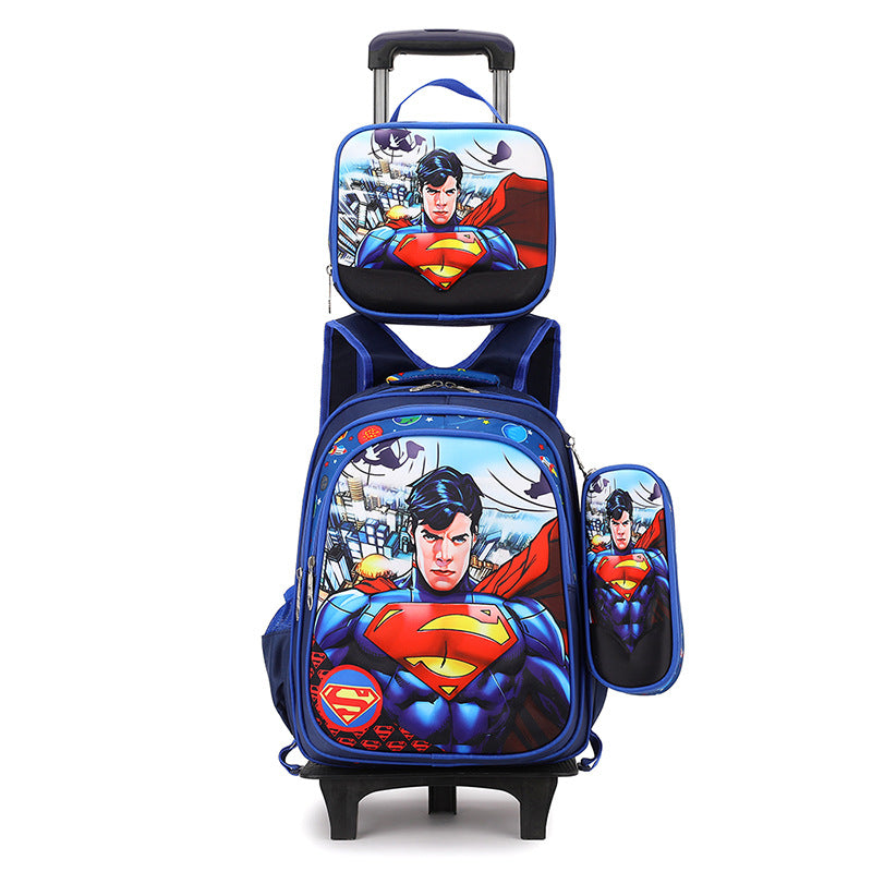 Cross border elementary school student backpack, lunch bag, pencil case, 3-piece set, children's backpack, backpack, spine protection cartoon backpack with reduced load