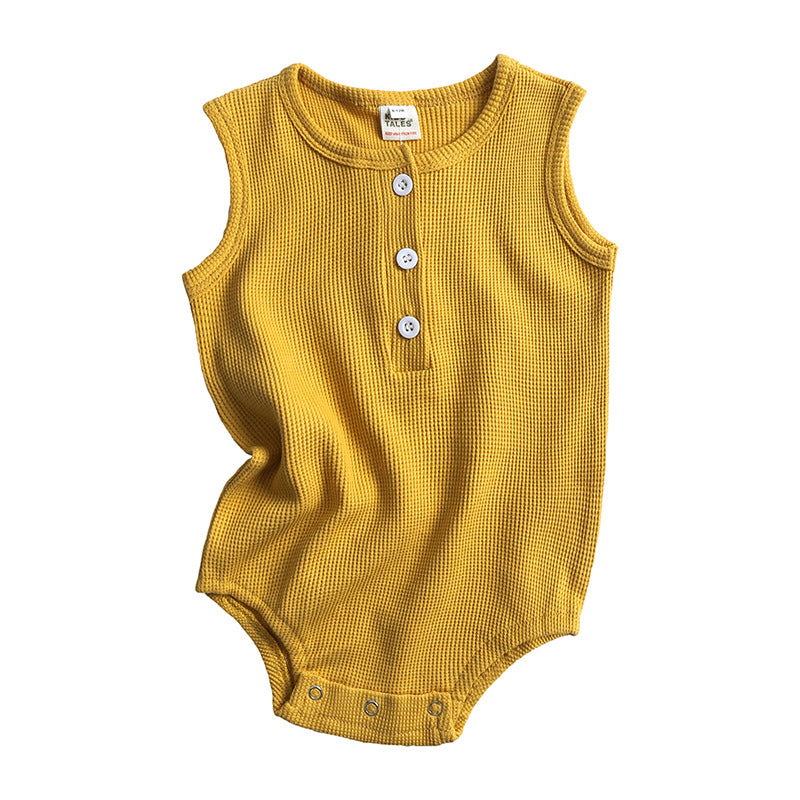 A baby clothing 2024 new product baby jumpsuit summer cotton sleeveless baby jumpsuit manufacturer wholesale