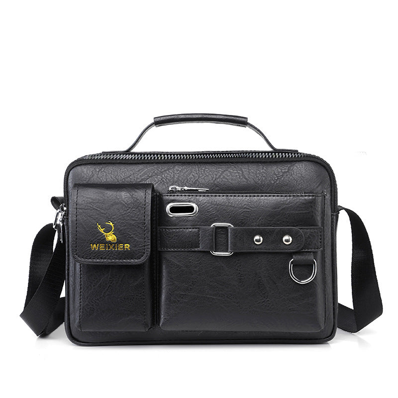 A Cross-border men's shoulder messenger bag business commuter men's shoulder bag high-end boys satchel men's bag