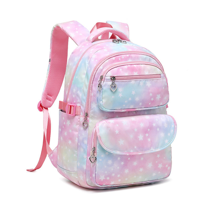 A New Spinal Protection and Weight Reducing Cute Shoulder Bag for Girls 3-6 Grade Elementary School Pupils Bento Bag, Pen Bag, Book Bag, Three Piece Set