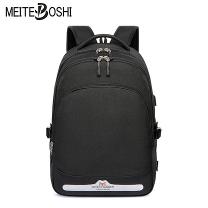 A Multi grid Large Capacity Backpack Cross border Fashion Simplicity Student School Bag Heat Transfer Oxford Cloth Casual Backpack