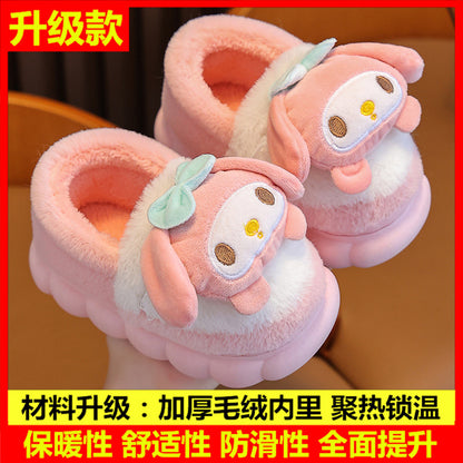 A new autumn and winter children's cotton slippers boys and girls indoor cute cartoon girls slippers infant baby cotton mop