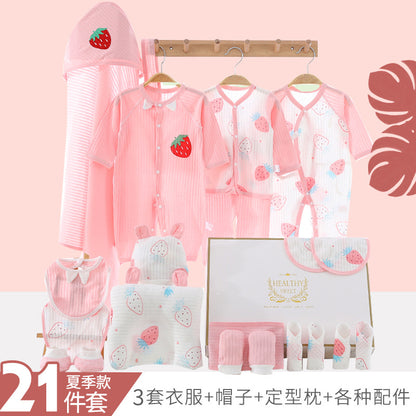 Newborn Spring/Summer Gift Box Baby Thin Clothes Newborn Full Term Baby Set Birth Supplies Complete Set Box