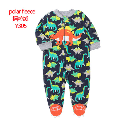 A manufacturer fleece foot climbing clothes long-sleeved onesies baby going out clothes baby Romper pajamas