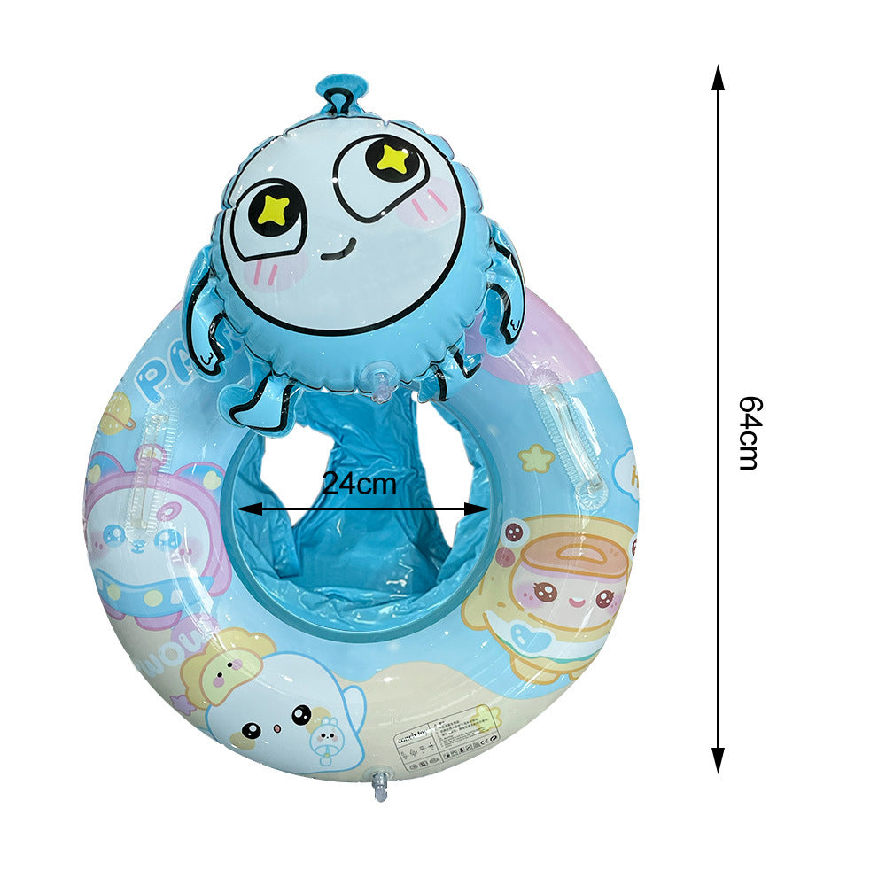 A internet celebrity with water gun airplane seat circle, children's swimming circle, cute cartoon baby water seat circle, inflatable swimming circle