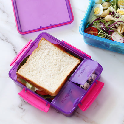 Una caja de sándwich portátil de Sistema importada de Nueva Zelanda, caja de pan para el desayuno, caja de fruta, caja de ensalada bento 