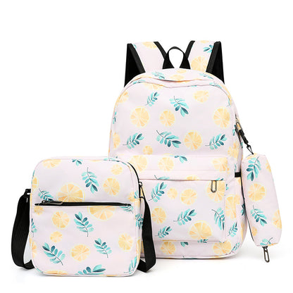 A children&#039;s colorful large-capacity fashion shoulder bag three-piece leisure sports bag three-in-one travel bag