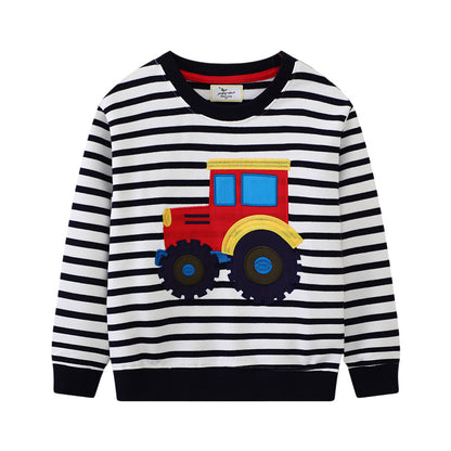 A European and American long-sleeved cute boys' tops autumn new sweaters boys' babies' casual children's clothing cross-border sources