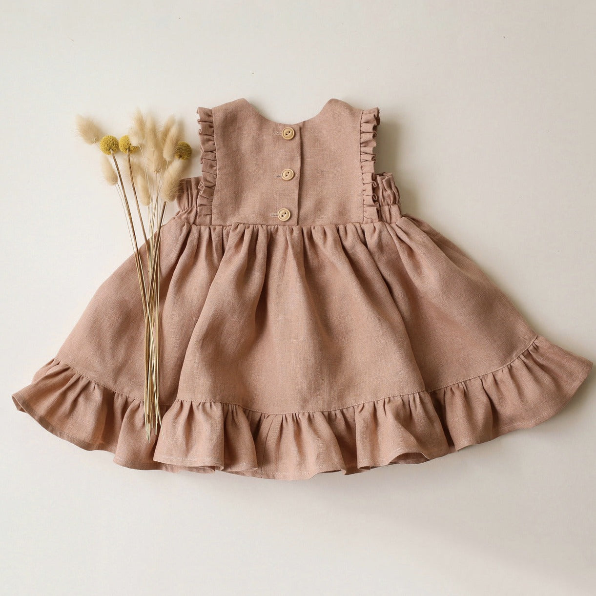 A 2024 Summer Girl Baby Baby Cotton Linen Dress Tank Top Lotus Leaf Cake Dress Cross border Princess Skirt ins