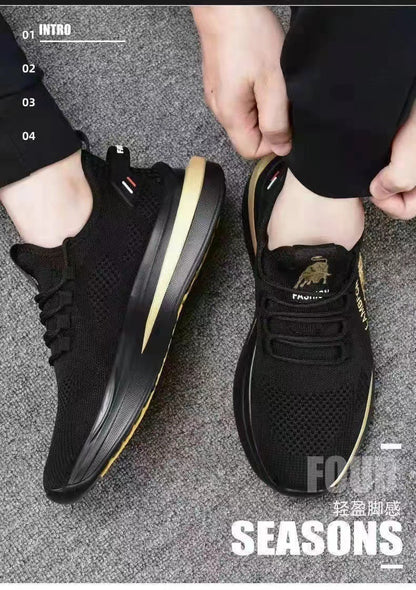 Venta directa de fábrica, nuevos zapatos deportivos casuales de malla para hombres, versión coreana, zapatos para correr para estudiantes, zapatos de pista resistentes al desgaste 