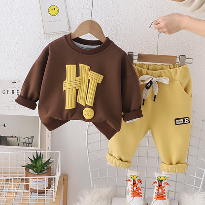 A children's sweater set boys' spring new foreign style fashionable boys' baby spring and autumn children's spring two-piece set