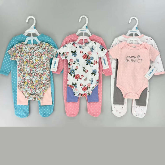 Newborn baby 3-piece one-piece one-piece cotton climbing wrapping foot Hayi foreign trade children's crawling suit one-piece