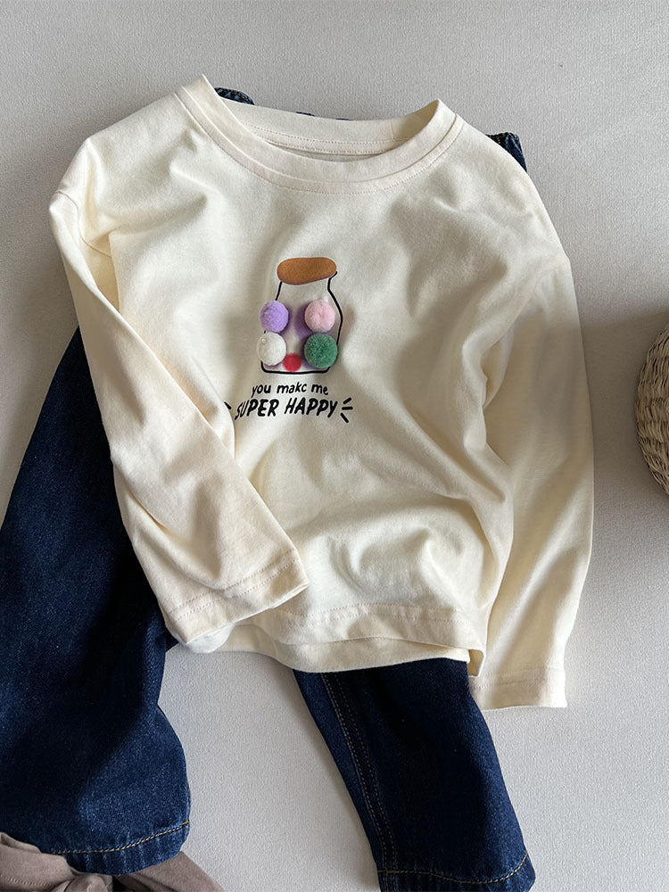 Girls&#039; Sweaters Spring and Autumn 2024 New Korean version of cartoon girls&#039; baby pullover long sleeve fashion girls&#039; children&#039;s spring clothes 0.3kg.