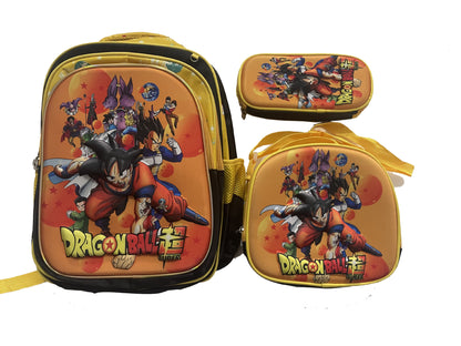 A Shaodong Cartoon Set with Lights, School Bag, Pull Rod, Double Shoulder School Bag, Detachable Three Piece Set with Film and Lights, Children's Backpack