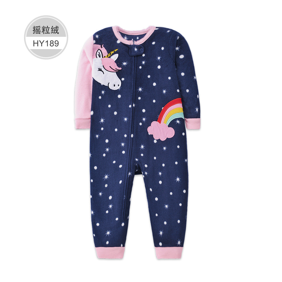 A source factory spot wholesale baby clothes baby pajamas fleece infant winter jersey onesie