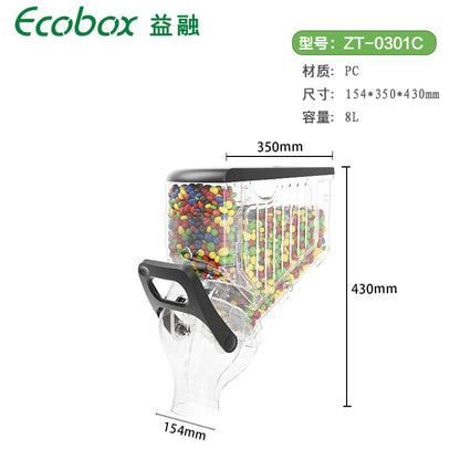 A Supermarket display box Household square storage box Inner support storage box Multi-style gravity box with lid Thickened transparent plastic