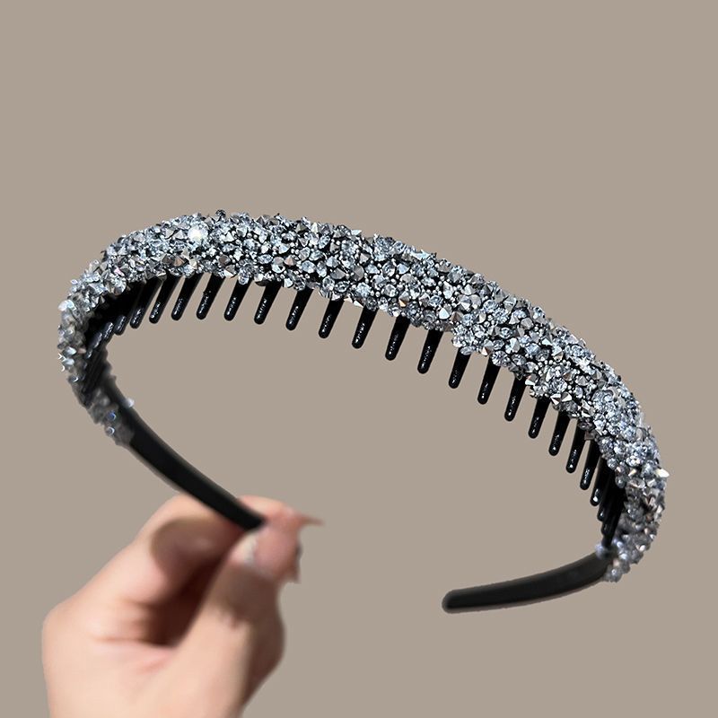 New style hairband with teeth, non-slip, face wash headband, versatile internet celebrity ad ult crushable hairpin headband, female hair bundle   (MOQ:10 SET ,If buy one piece need 1usd extra fee)