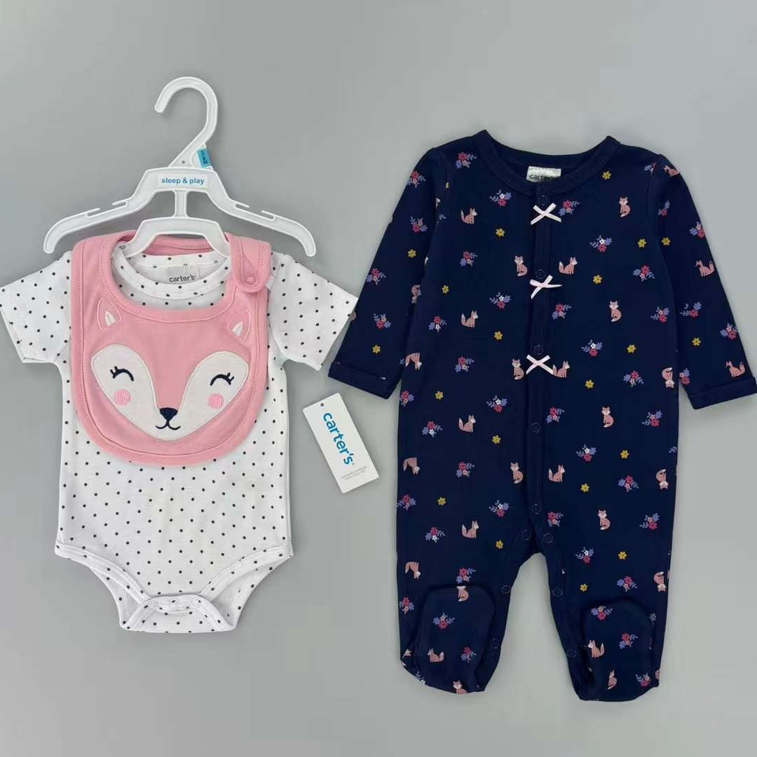 Baby suits, onesies, cross-border exports, 3 sets of wholesale children's clothes, Ha clothes, onesies, boys and girls