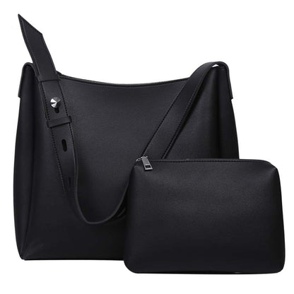 Un conjunto de dos piezas, bolso para madre, bolso para mujer, moda primavera 2024, nuevo bolso de mujer de un solo hombro de cuero suave, bolso de mano de gran capacidad, bolso para mujer 