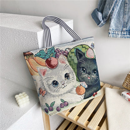 student tote portable canvas bag