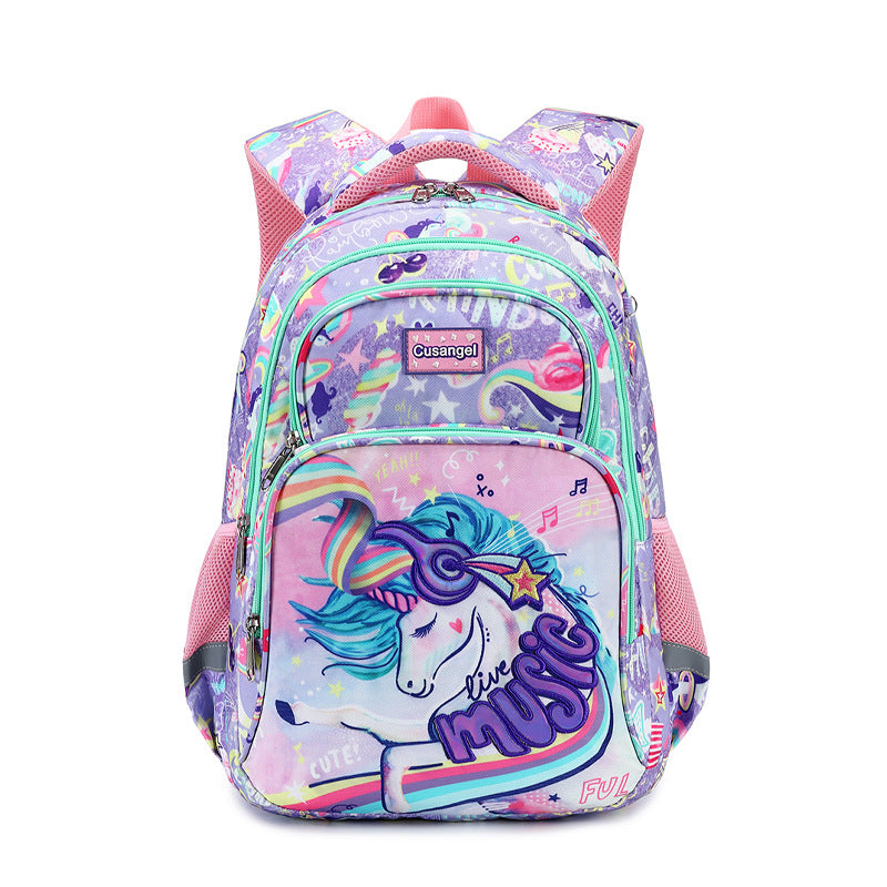 Mochilas escolares de comercio exterior, estudiantes de primaria, niños, unicornios, mochilas para tercero a sexto grado, mochilas ultraligeras para niños y mujeres, venta al por mayor 