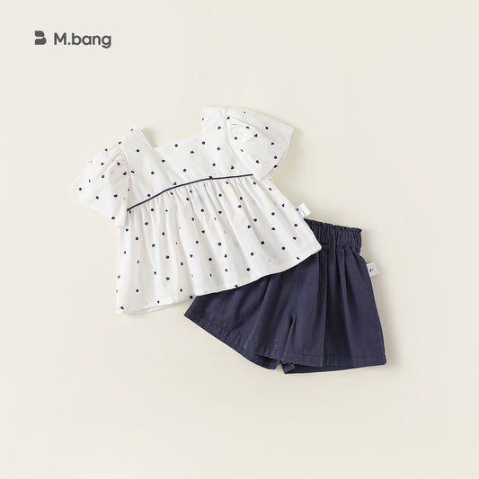 A Babycity children&#039;s bow doll shirt pants girl Korean suit summer dress two-piece tide XT24120