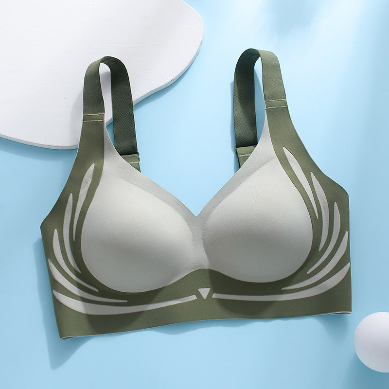 A collection of auxiliary breasts, soft support underwear, women's adjustable small chest, gathered anti sagging, running and shock-absorbing sports fixed cup bra