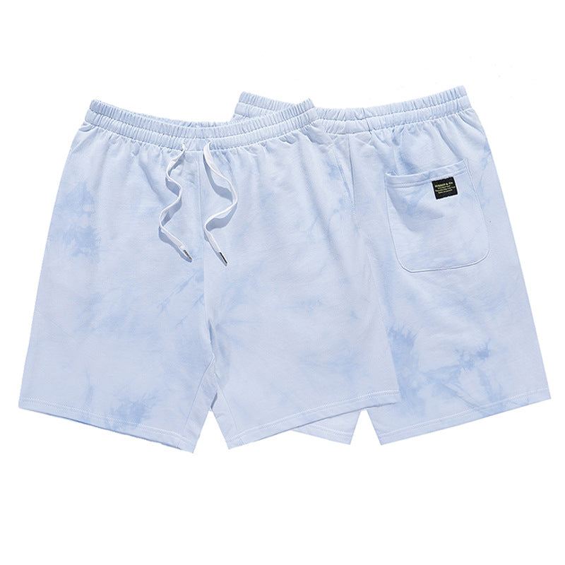 A summer new gradient tie-dye shorts for men and women loose ins hip-hop casual beach couple pants