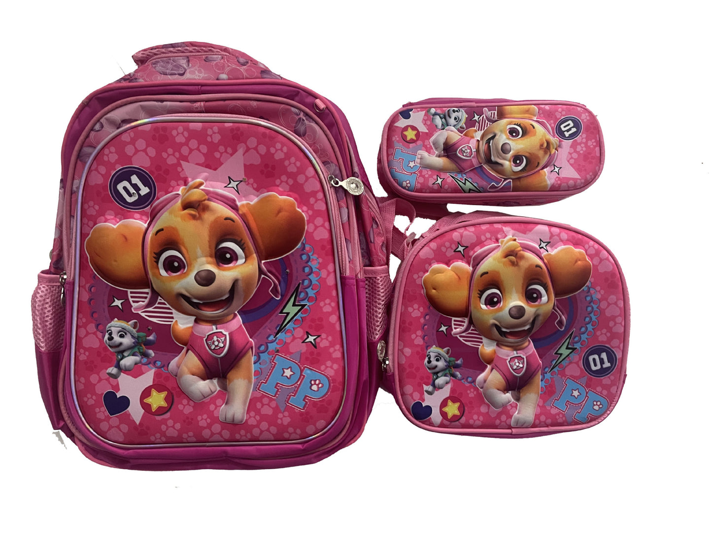 A Shaodong Cartoon Set with Lights, School Bag, Pull Rod, Double Shoulder School Bag, Detachable Three Piece Set with Film and Lights, Children's Backpack