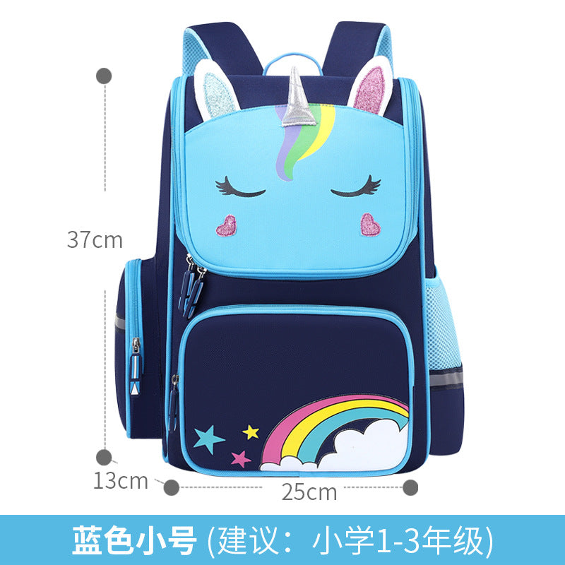 A New Children's School Bag Elementary School Student Burden Reduction Spine Protector Backpack Cute Space Bag for Boys and Girls 1-3-6 Grades