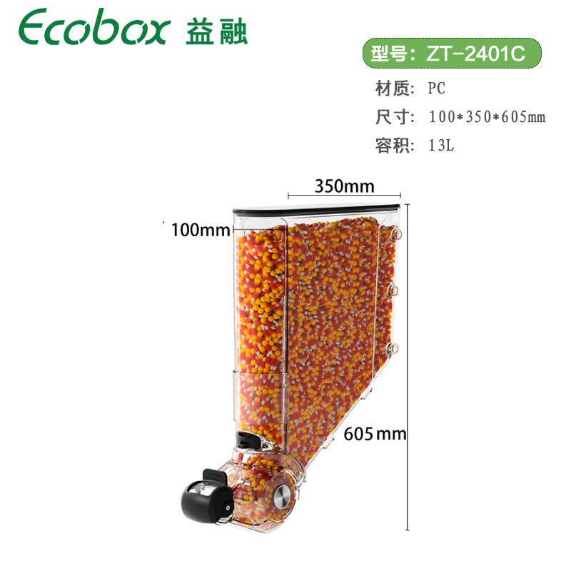 A Supermarket Household Wall-mounted Candy Dried Fruit Fried Food Easy to Press Moisture-proof Sealed High Transparency Gravity Food Box