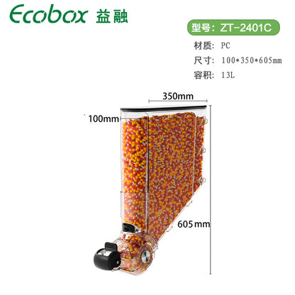 A Supermarket Household Wall-mounted Candy Dried Fruit Fried Food Easy to Press Moisture-proof Sealed High Transparency Gravity Food Box