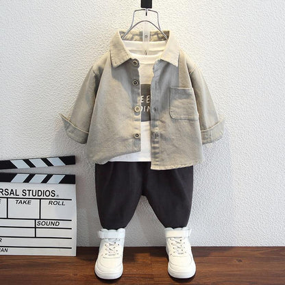 Boys&#039; autumn clothes suit new tide baby western-style boys&#039; clothes children&#039;s clothes spring and autumn new handsome children 0.3KG