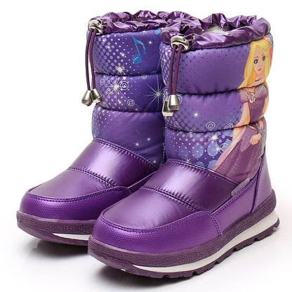 A Exports to Russia winter waterproof children's boots winter girls princess snow boots short boots thickened baby cotton shoes