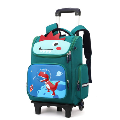 A Wholesale of 2024 new primary school school student backpacks, girls and children's suitcase, boys detachable drag cartoon