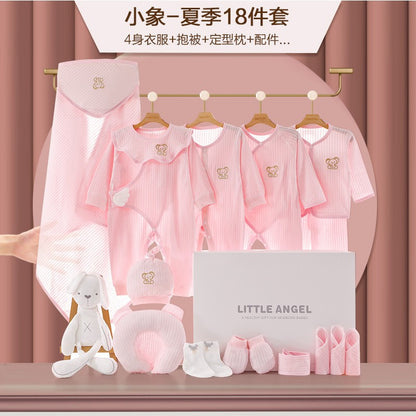 A New Baby Practical Gift Box Breathable Soft Thin Newborn Baby Clothes onesie Romper Set