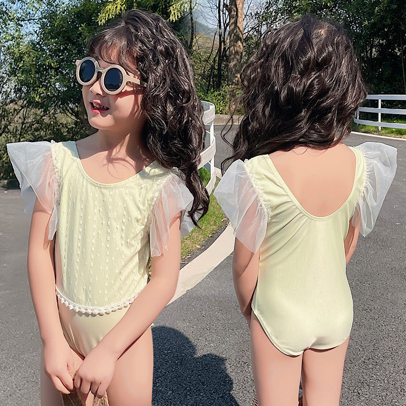 A children&#039;s swimsuit children 1-3 years old little girl baby seaside holiday swimsuit one-piece briefs swimsuit