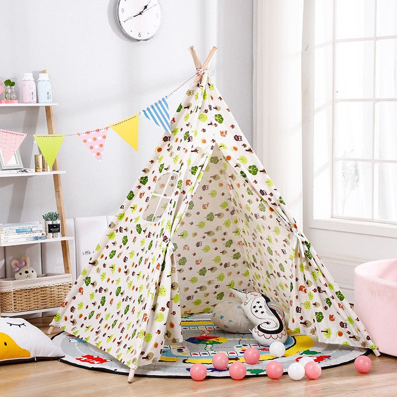 A Indian Tent Children's Indoor Small Tent Outdoor Camping Princess Castle Play House Toy House