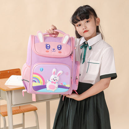 A Wholesale of 2024 new primary school school student backpacks, girls and children's suitcase, boys detachable drag cartoon