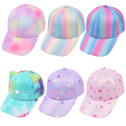 A cross-border foreign trade new cartoon cute baseball cap Europe and the United States baby outdoor fashion sunshade cap tie-dyed hat