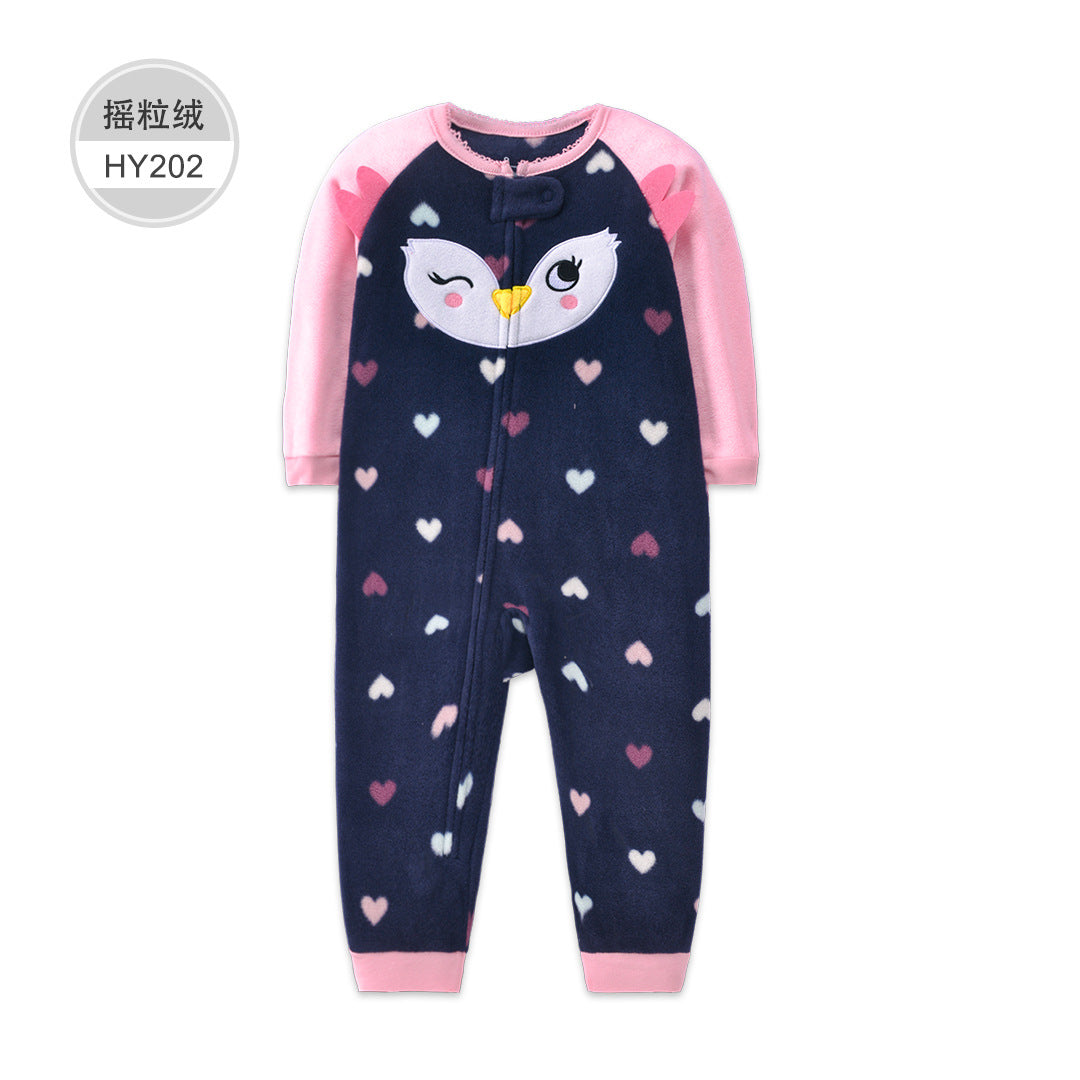 A source factory spot wholesale baby clothes baby pajamas fleece infant winter jersey onesie