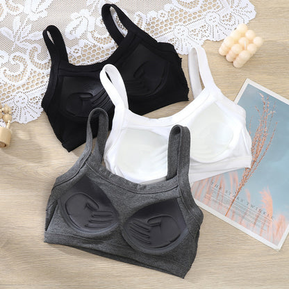 A underwear student high school women's sling vest bra sports anti-light inner and outer wear beautiful back tube top