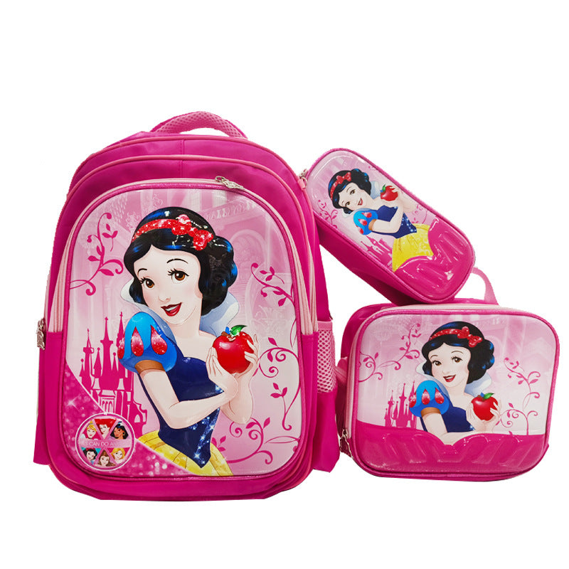 A Shaodong Cartoon Set with Lights, School Bag, Pull Rod, Double Shoulder School Bag, Detachable Three Piece Set with Film and Lights, Children's Backpack