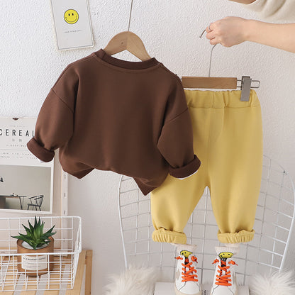 A children's sweater set boys' spring new foreign style fashionable boys' baby spring and autumn children's spring two-piece set