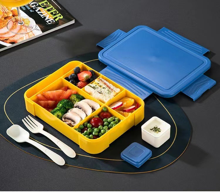 Fiambrera de estilo japonés, caja bento, partición multicapa para estudiantes, partición portátil, trabajadores de oficina con comida, calentamiento por microondas de doble capa 